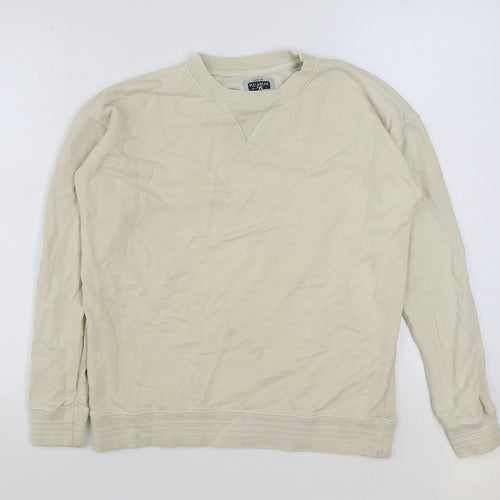 Pull&Bear Boys Beige Polyester Pullover Sweatshirt Size S Pullover