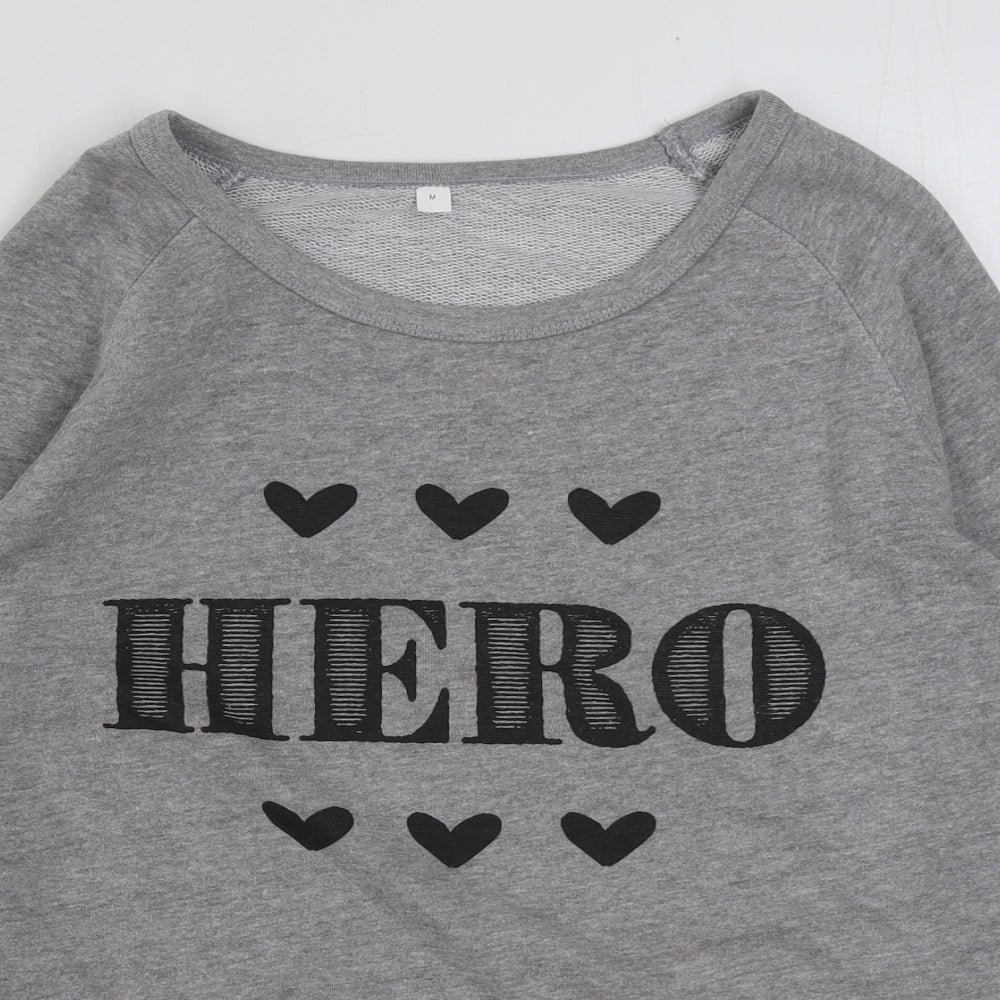 Mantis Womens Grey Cotton Pullover Sweatshirt Size M Pullover - Hero