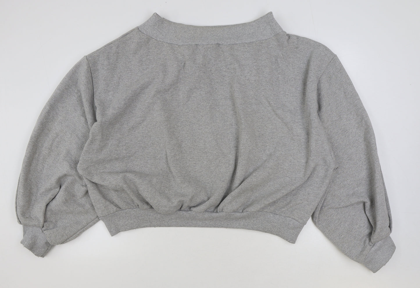 Boohoo Womens Grey Polyester Pullover Sweatshirt Size 22 Pullover