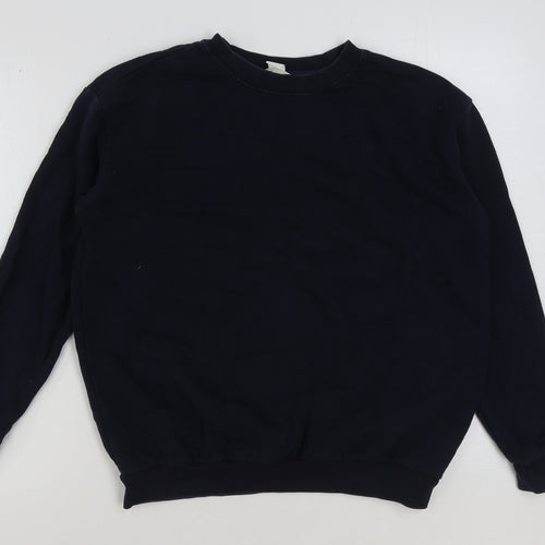 H&M Womens Blue Polyester Pullover Sweatshirt Size S Pullover