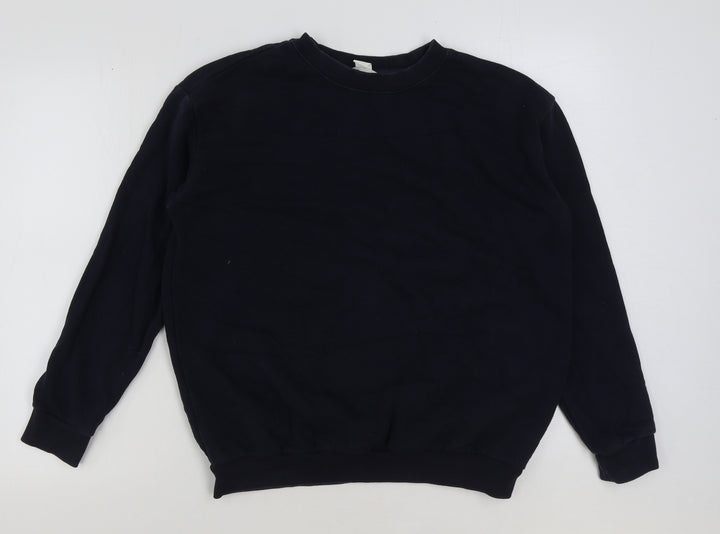 H&M Womens Blue Polyester Pullover Sweatshirt Size S Pullover