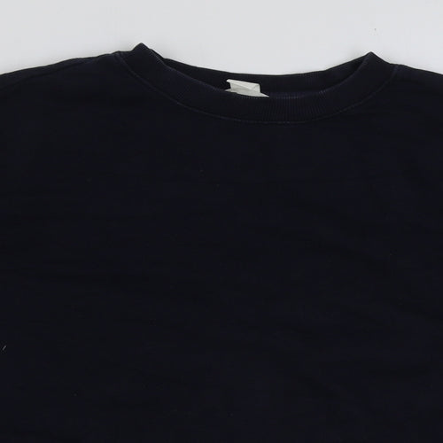 H&M Womens Blue Polyester Pullover Sweatshirt Size S Pullover