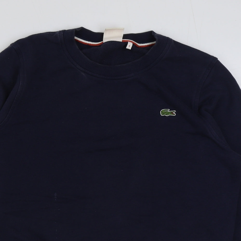 Lacoste Mens Blue Polyester Pullover Sweatshirt Size M