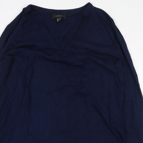 Atmosphere Womens Blue Viscose Basic Blouse Size 18 V-Neck