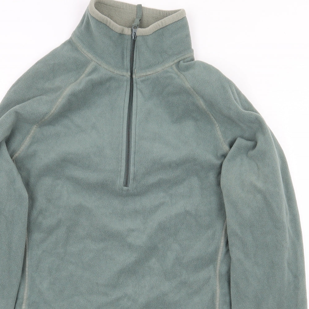 Mountain Warehouse Womens Green Polyester Pullover Sweatshirt Size 10 Zip