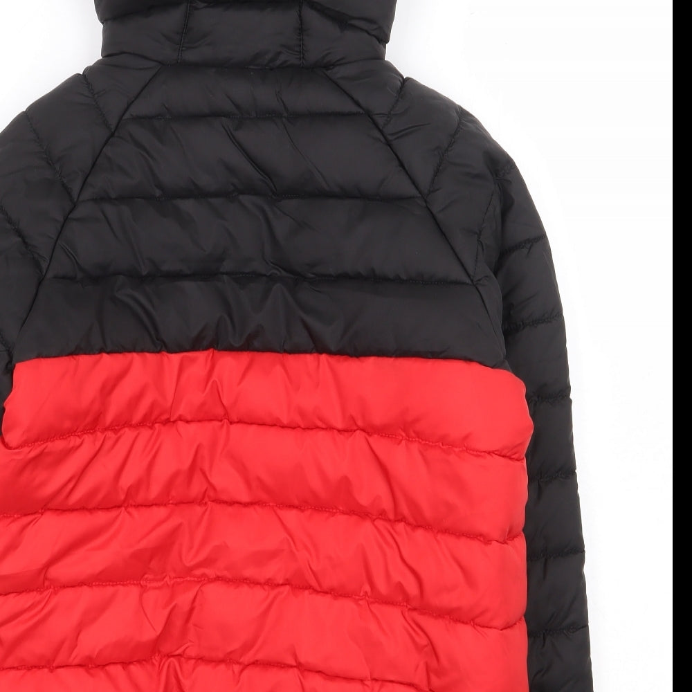 John Lewis Boys Black Puffer Jacket Coat Size 10 Years Zip