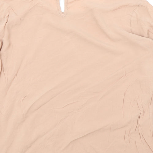 Atmosphere Womens Pink Viscose Basic Blouse Size 12 Round Neck