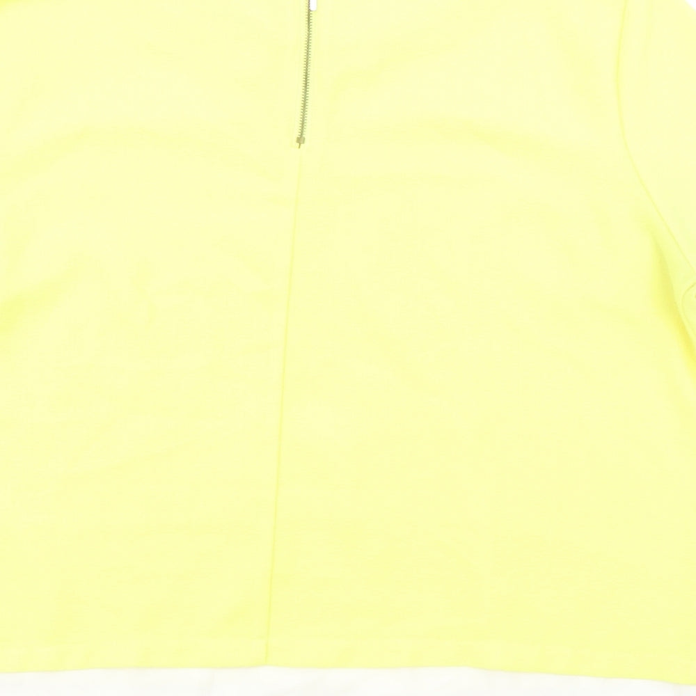 Atmosphere Womens Yellow Viscose Basic Blouse Size 16 Boat Neck
