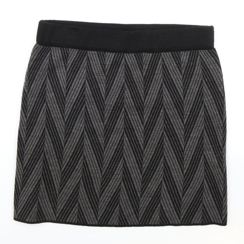Kenar Womens Brown Geometric Acrylic Mini Skirt Size L