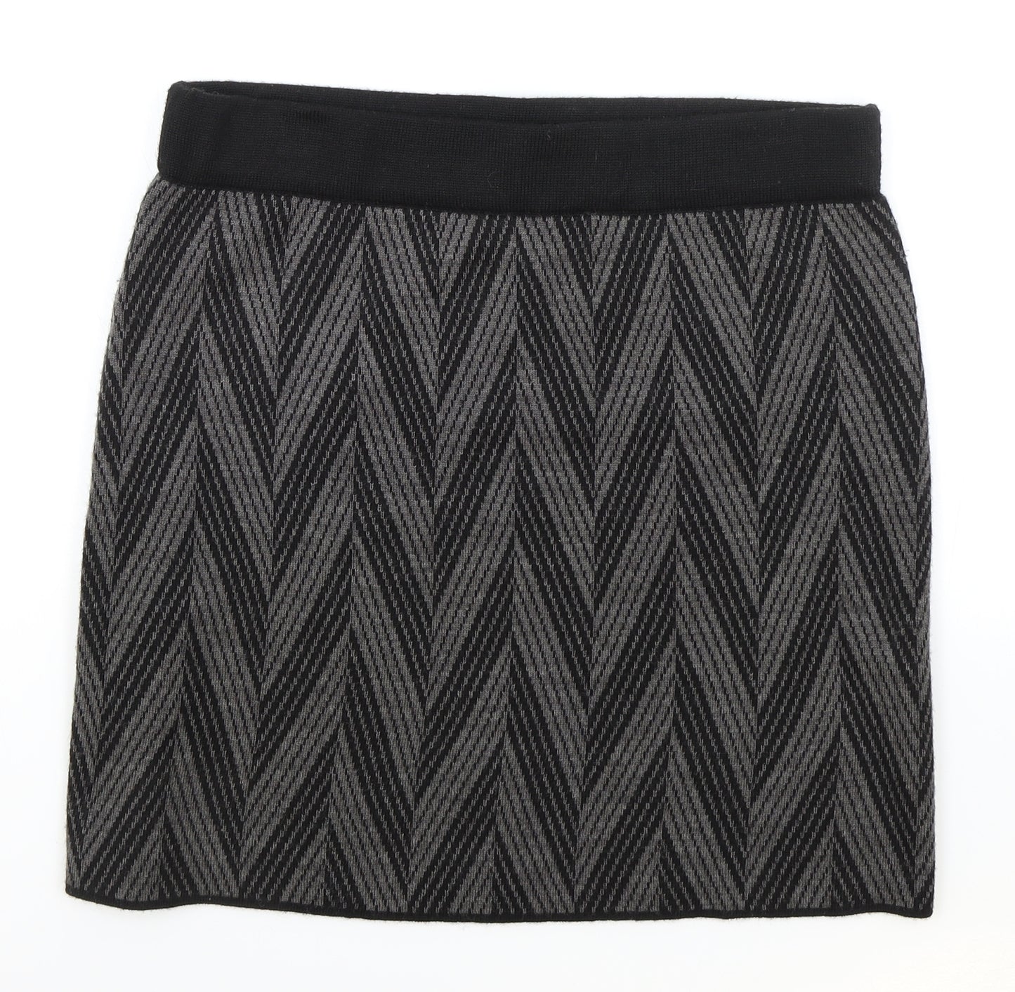 Kenar Womens Brown Geometric Acrylic Mini Skirt Size L