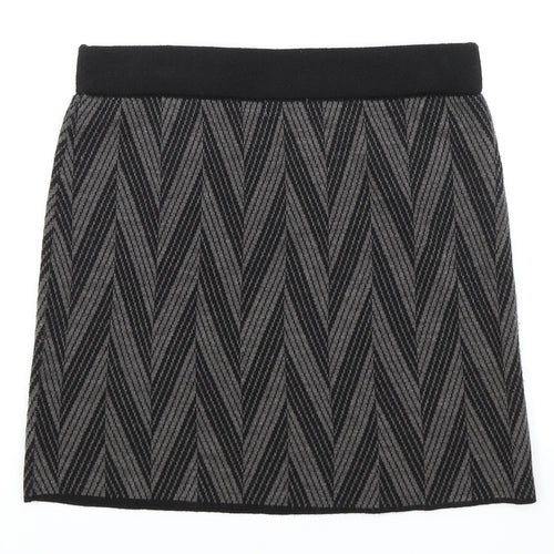 Kenar Womens Brown Geometric Acrylic Mini Skirt Size L