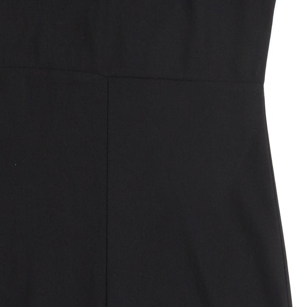 Boohoo Womens Black Polyester Bodycon Size 12 Round Neck Pullover