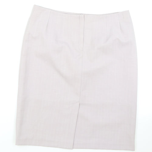 George Womens Pink Polyester A-Line Skirt Size 14 Zip