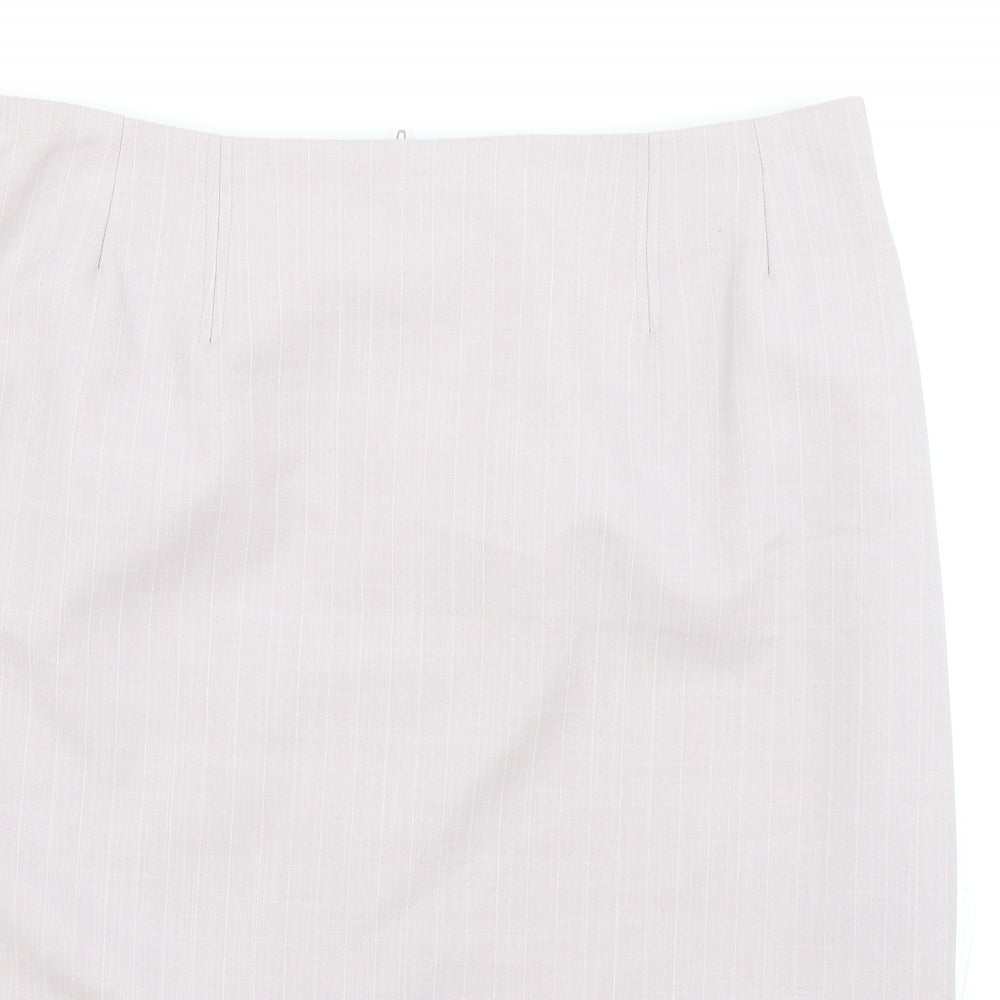 George Womens Pink Polyester A-Line Skirt Size 14 Zip