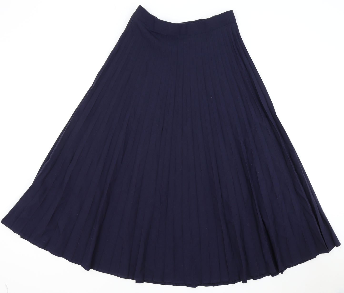 Modern Classics Womens Blue Polyester Flare Skirt Size 14 Button