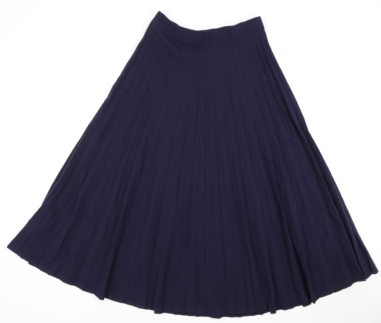 Modern Classics Womens Blue Polyester Flare Skirt Size 14 Button