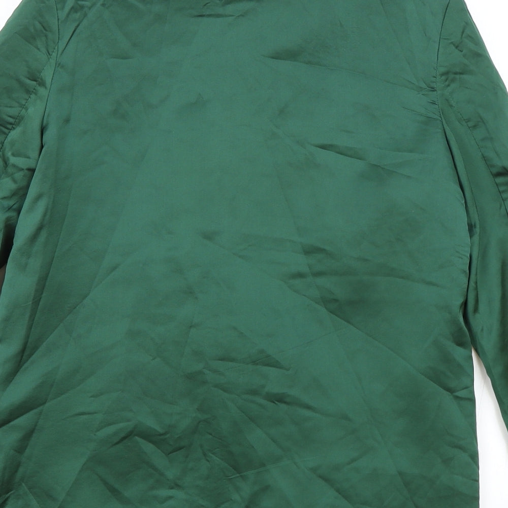 PRETTYLITTLETHING Womens Green Jacket Blazer Size 4 Button