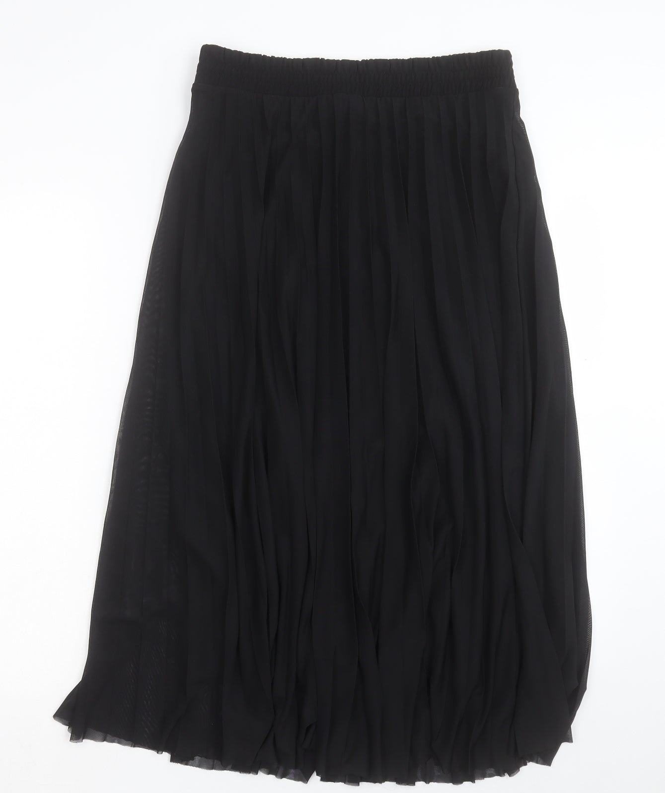 F&F Womens Black Polyester A-Line Skirt Size 12
