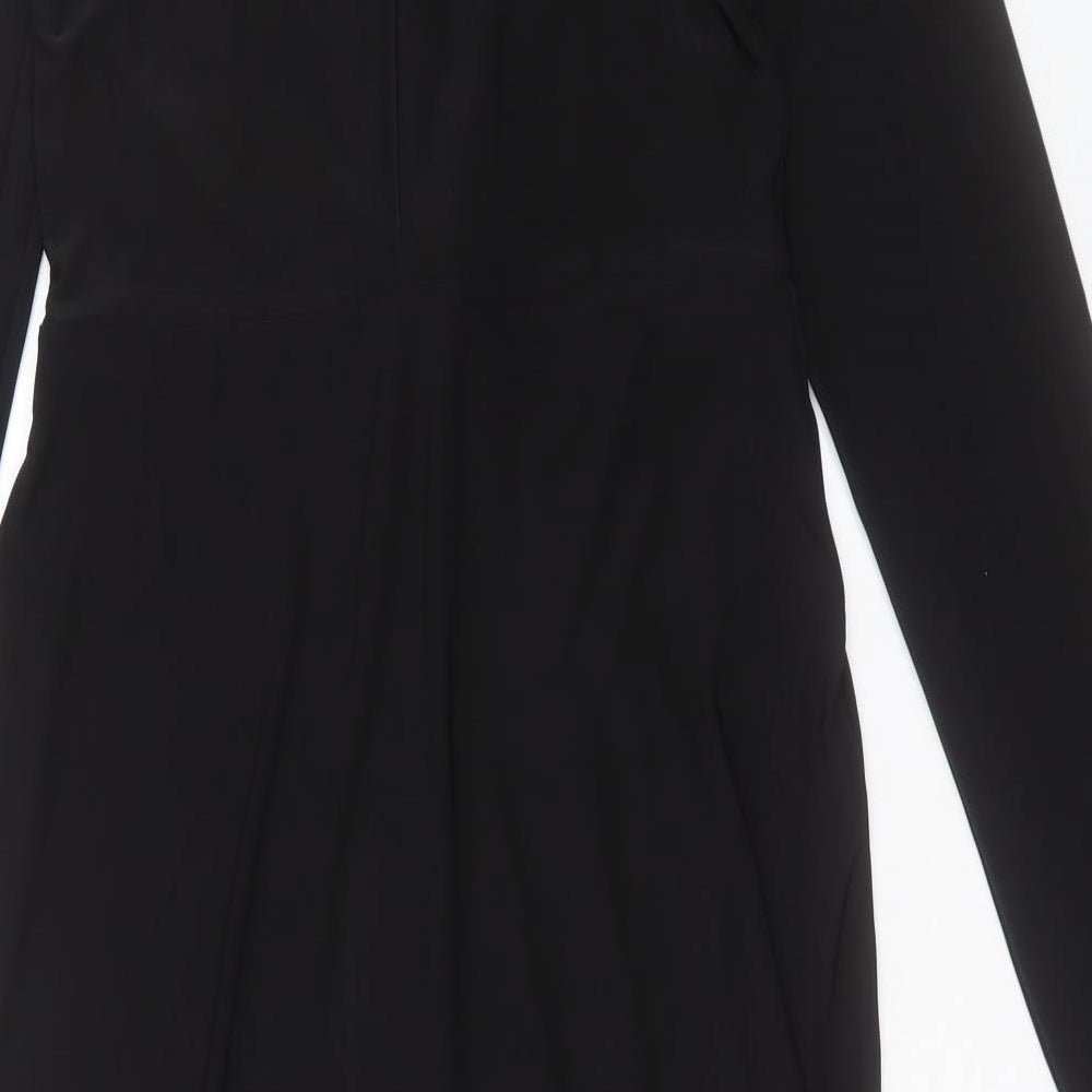 Simply Be Womens Black Polyester Shift Size 16 V-Neck Pullover - Twist Front