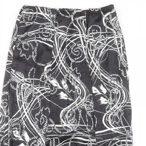 Saloos Womens Blue Geometric Polyester A-Line Skirt Size 14