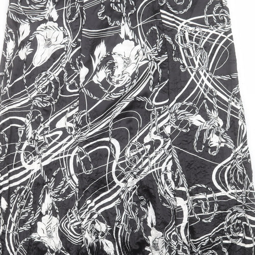 Saloos Womens Blue Geometric Polyester A-Line Skirt Size 14