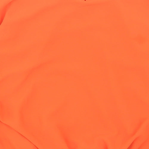 Apricot Womens Orange Polyester Basic T-Shirt Size 8 Boat Neck