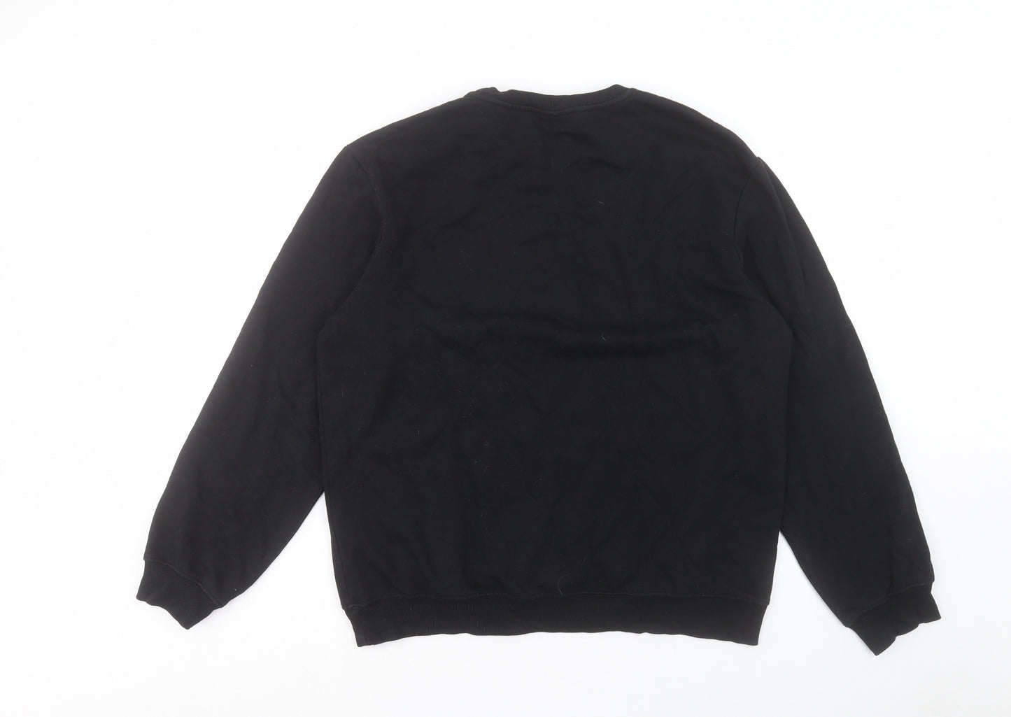 H&M Mens Black Cotton Pullover Sweatshirt Size M