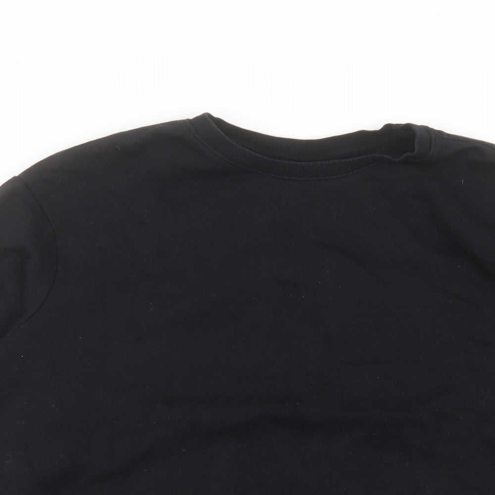 H&M Mens Black Cotton Pullover Sweatshirt Size M
