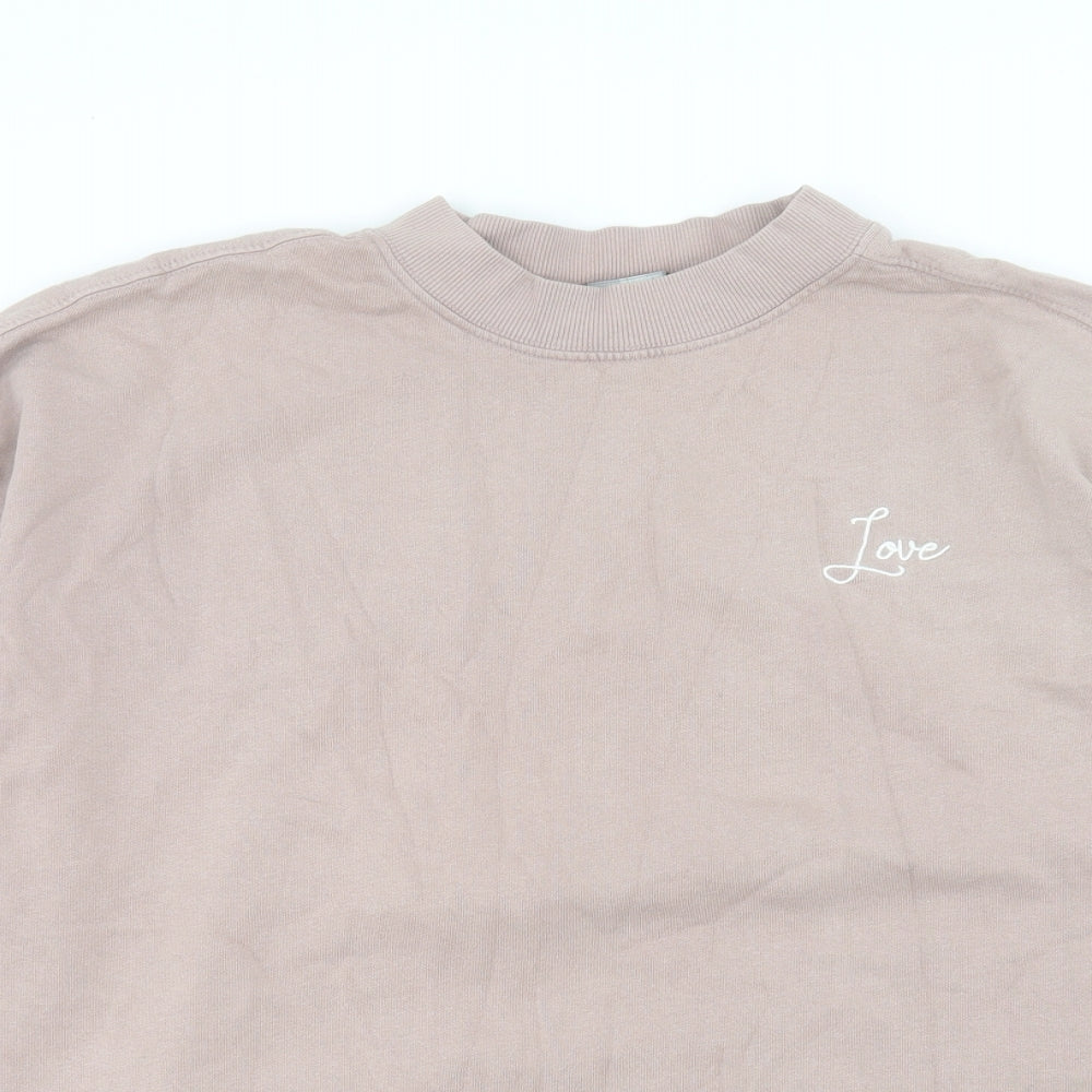 George Womens Pink Cotton Pullover Sweatshirt Size L Pullover - Love