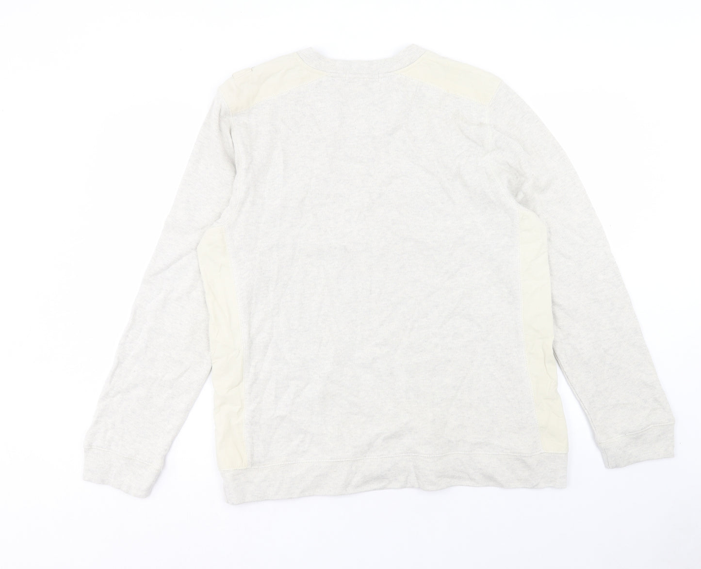 George Mens Beige Cotton Pullover Sweatshirt Size L