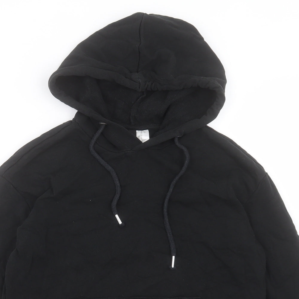 H&M Womens Black Cotton Pullover Hoodie Size S Pullover