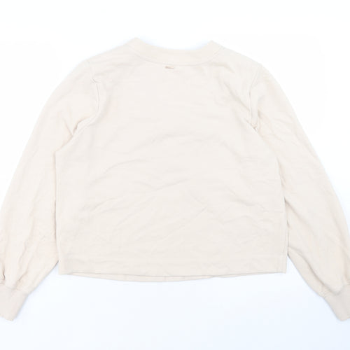 Marks and Spencer Womens Beige Cotton Pullover Sweatshirt Size M Pullover