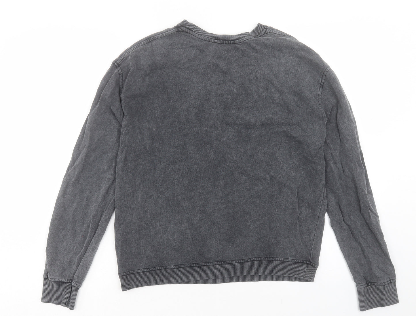 Topshop Womens Grey Cotton Pullover Sweatshirt Size S Pullover