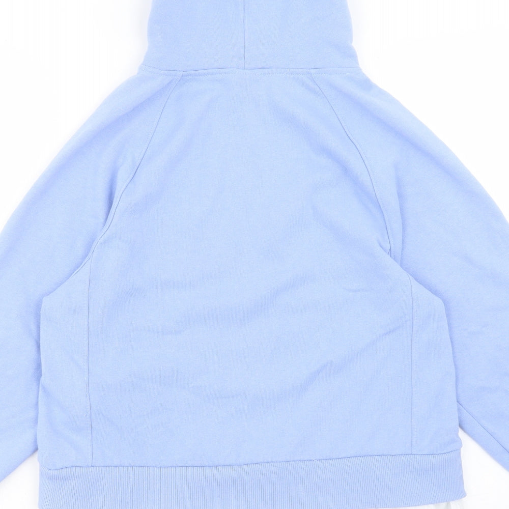 Zara Girls Blue Cotton Pullover Hoodie Size 11-12 Years Pullover