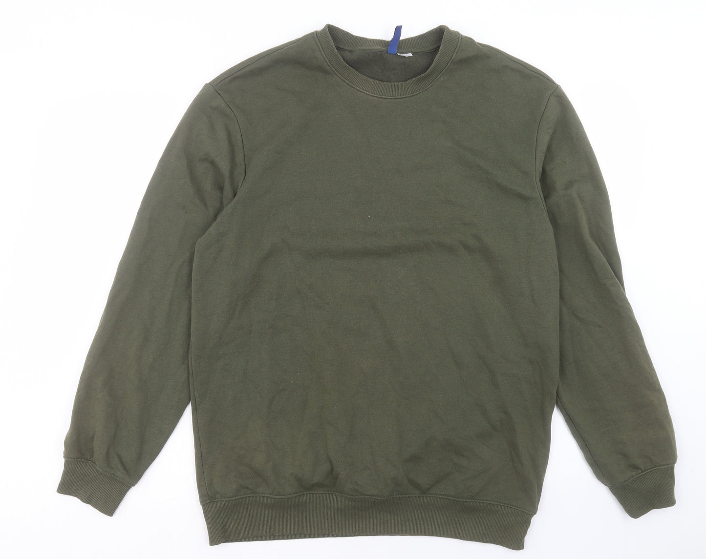 H&M Mens Green Cotton Pullover Sweatshirt Size M