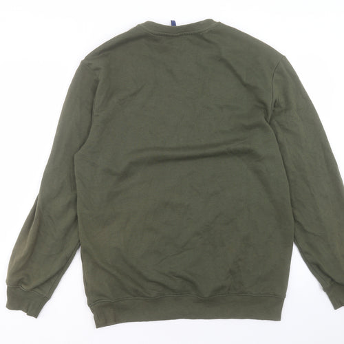 H&M Mens Green Cotton Pullover Sweatshirt Size M