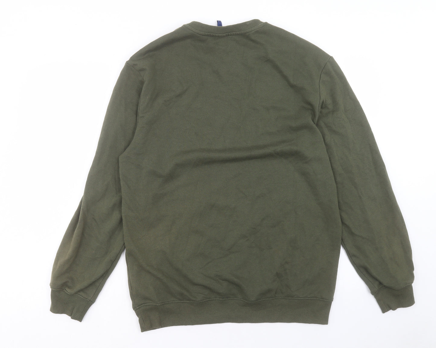 H&M Mens Green Cotton Pullover Sweatshirt Size M