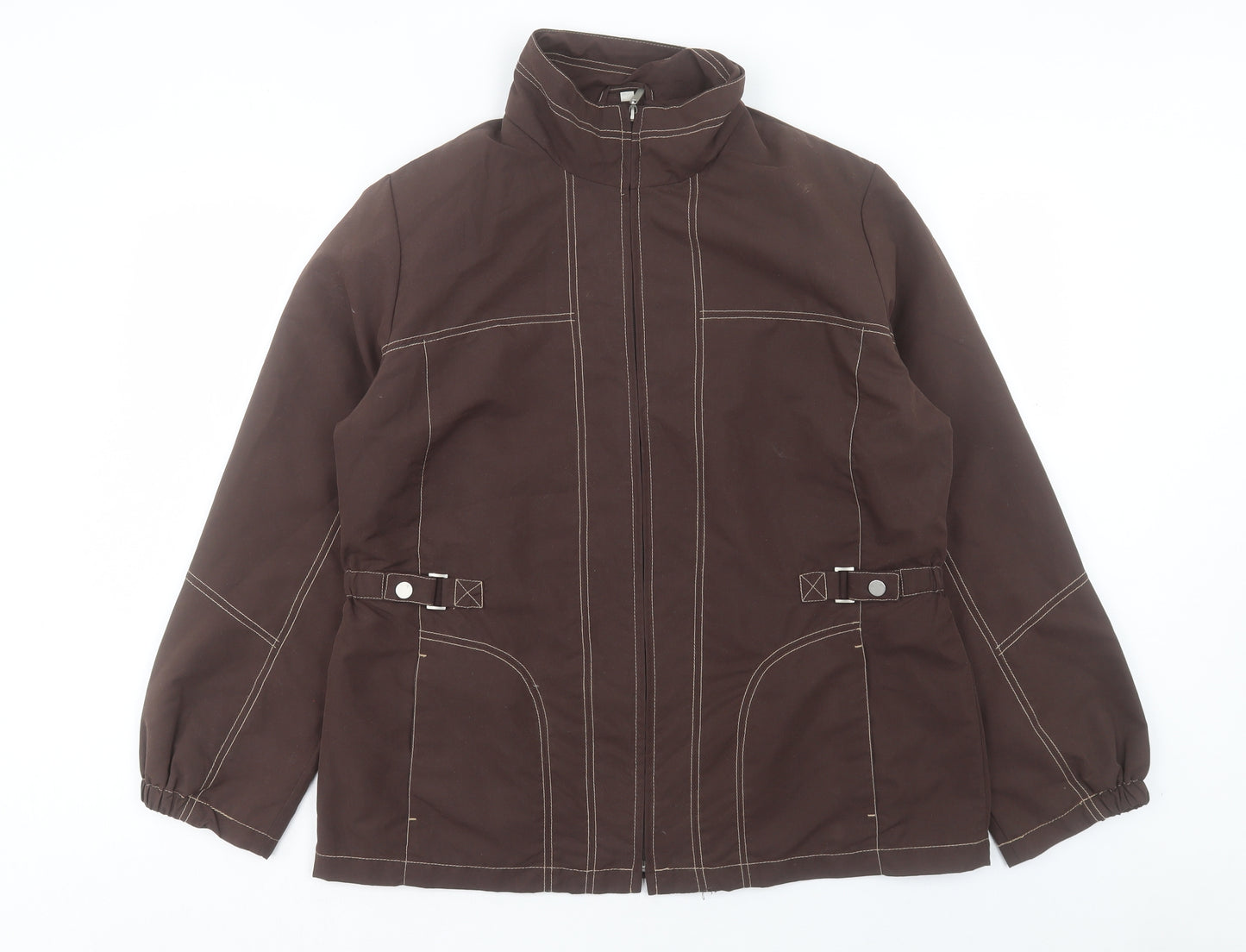 Infinity Womens Brown Jacket Size 14 Zip