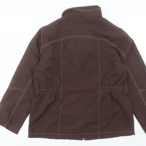Infinity Womens Brown Jacket Size 14 Zip