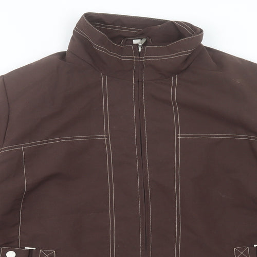 Infinity Womens Brown Jacket Size 14 Zip