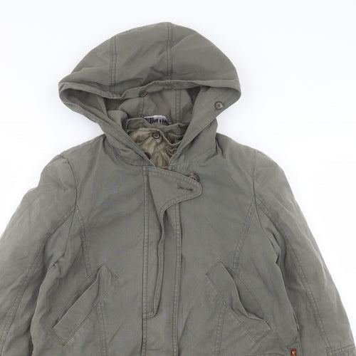 Zara Womens Green Jacket Coat Size XS Zip