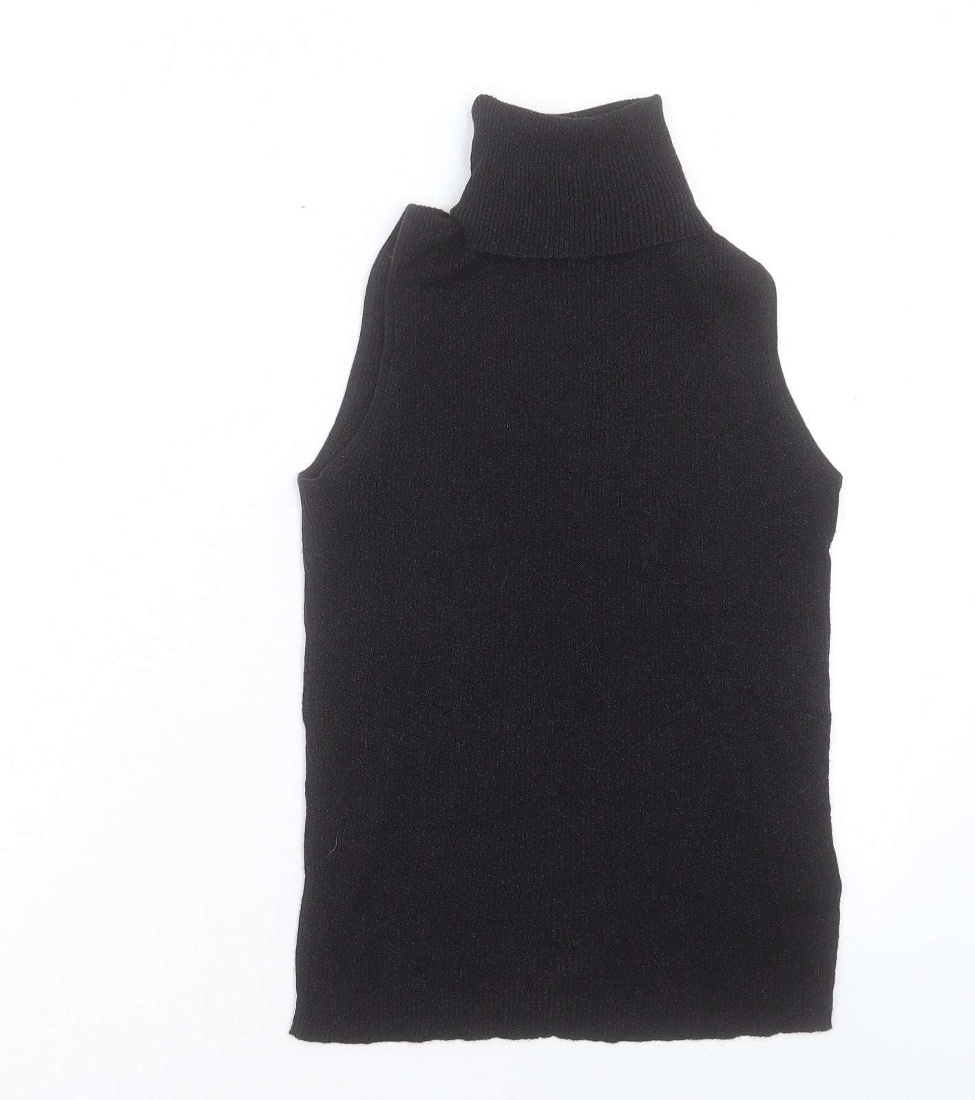 Mexx Womens Black Cotton Basic Tank Size L Roll Neck