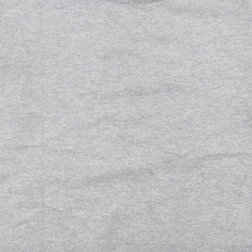 Gap Girls Grey Crew Neck Cotton Pullover Jumper Size 10 Years Pullover - Star Pattern