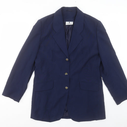 Imagination Womens Blue Jacket Blazer Size 14 Button