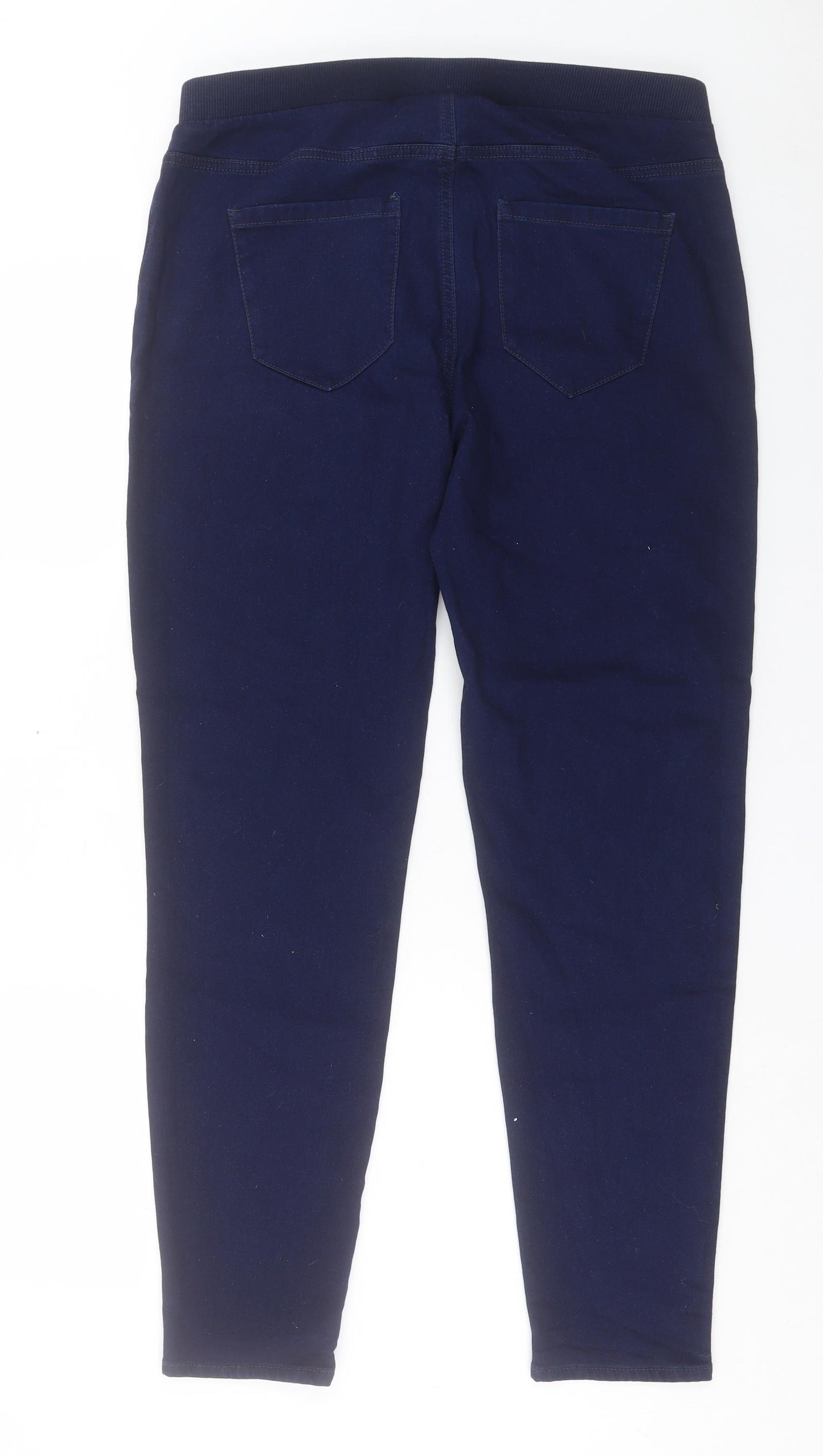 ESMARA Womens Blue Cotton Jegging Trousers Size 18 L31 in Regular