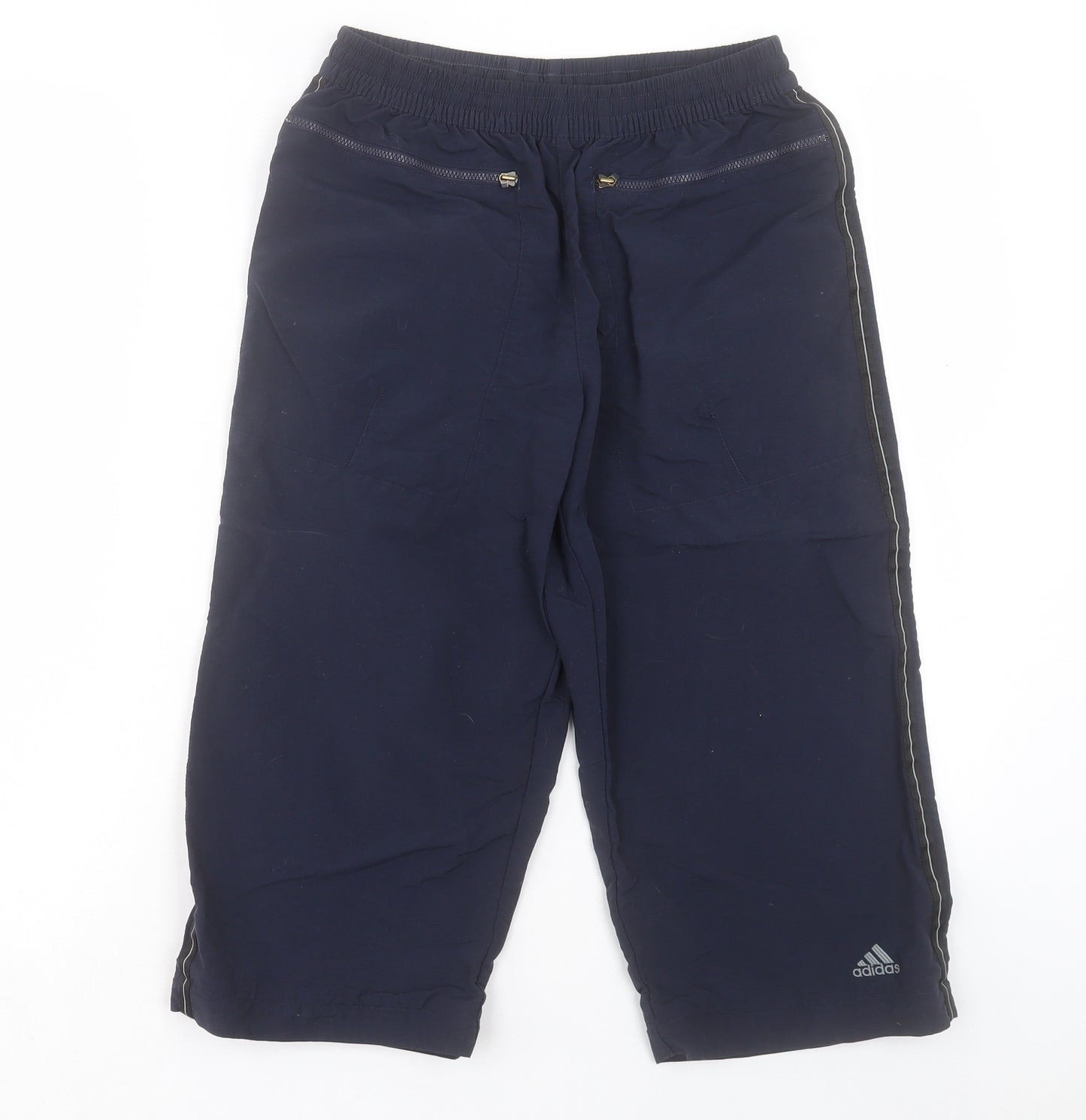 adidas Mens Blue Polyamide Bermuda Shorts Size 30 in L16 in Regular Drawstring