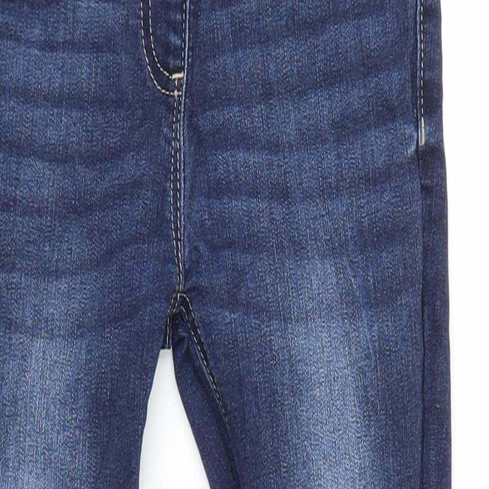NEXT Girls Blue Cotton Jegging Jeans Size 7 Years L20 in Regular Pullover