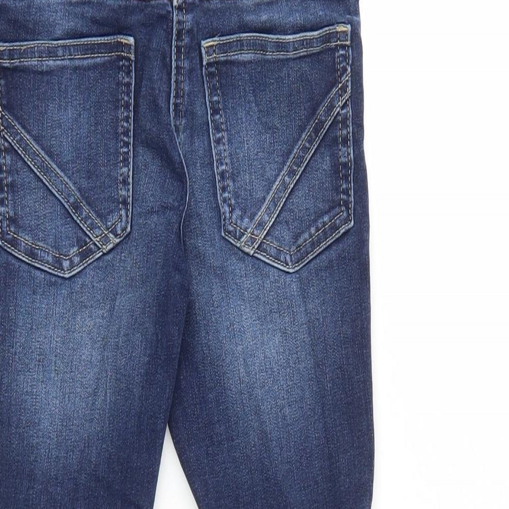NEXT Girls Blue Cotton Jegging Jeans Size 7 Years L20 in Regular Pullover
