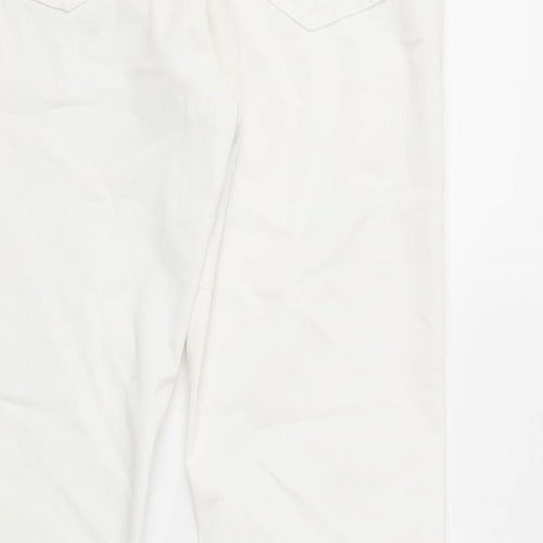 Debenhams Womens White Cotton Jegging Jeans Size 10 L28 in Regular Zip