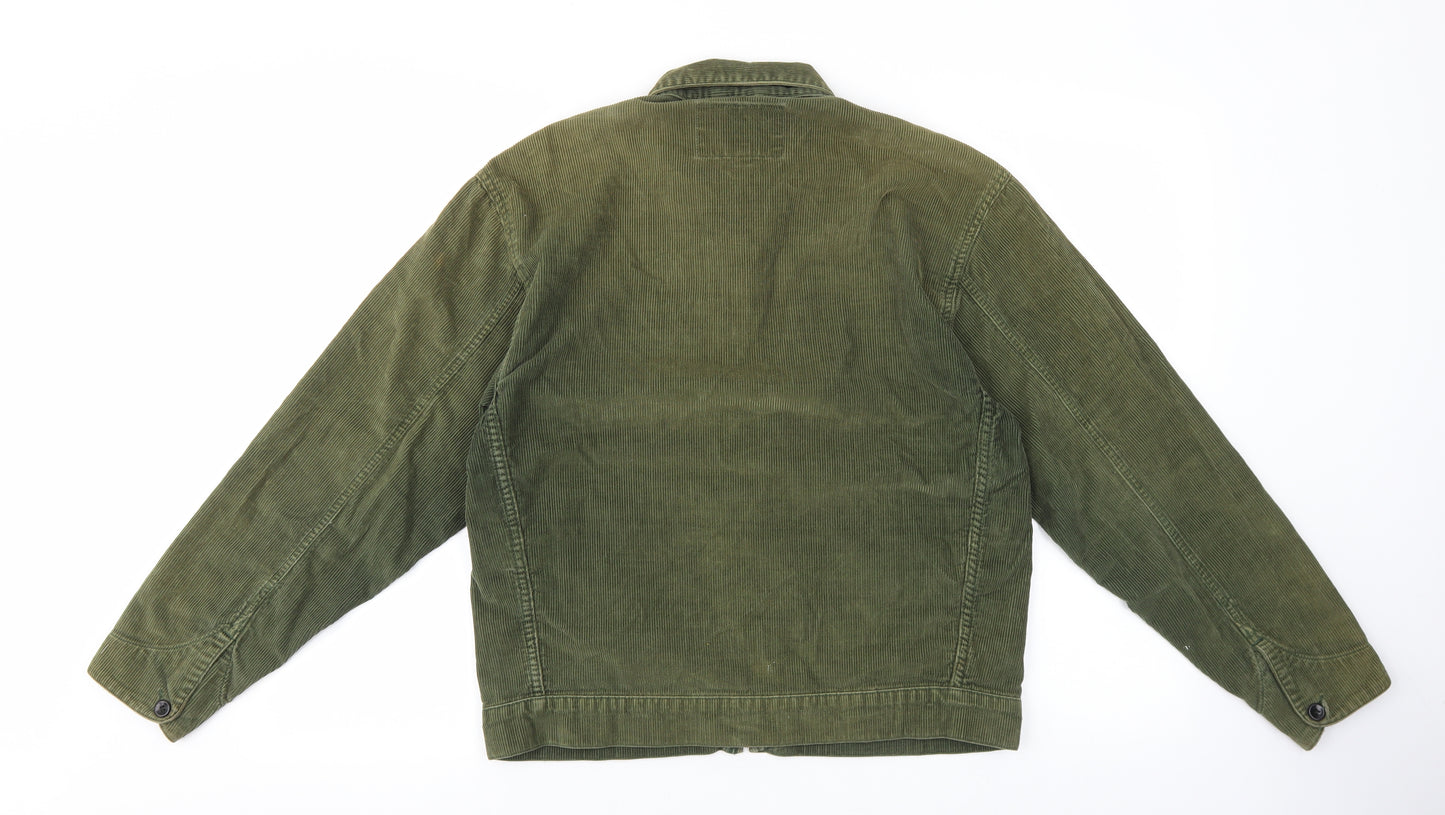 Levi's Mens Green Jacket Coat Size S Zip